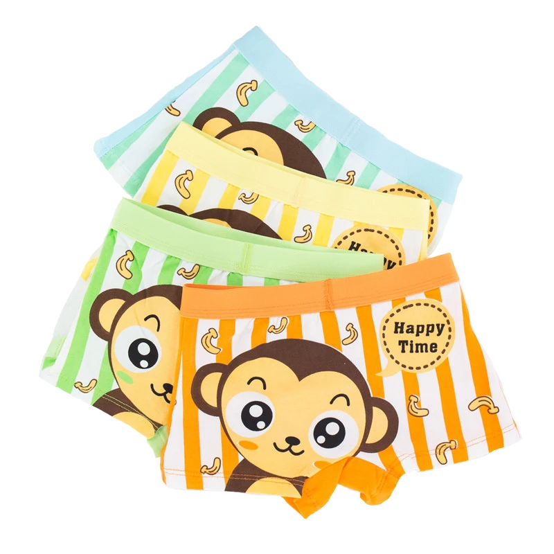 Трусы боксеры для мальчиков 4 шт./лот Детские Нижнее белье детские трусы с