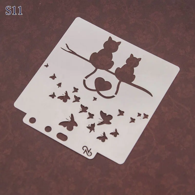 

Lovely cat pvc Layering Stencils for Diy scrapbook coloring,painting stencil,home decor diy etc. Product image