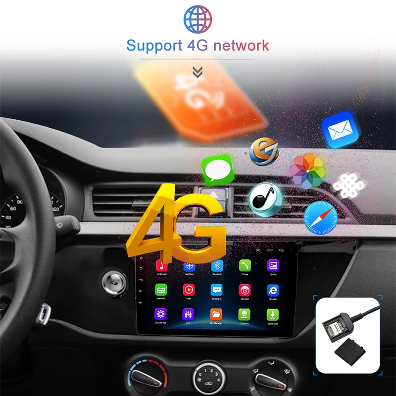 Junsun V1 2G+ 32G Android 9,0 DSP автомобильный Радио Мультимедиа Видео плеер для KIA RIO 4 2 din DVD gps-навигация с rds