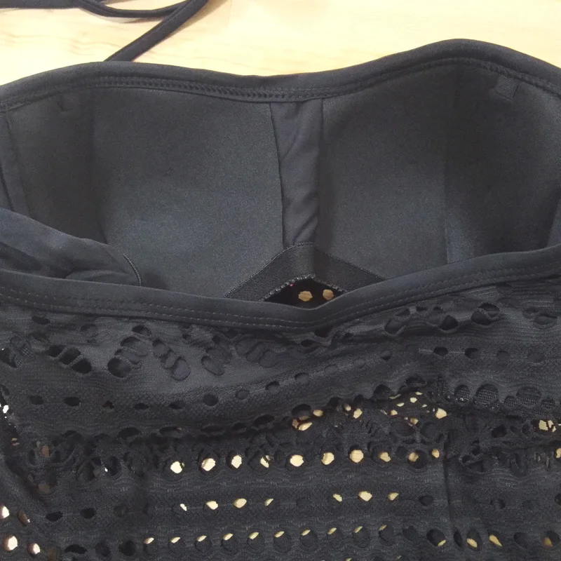 Пикантные черные сапоги из кружев кроше с слитные купальники для будущих мам