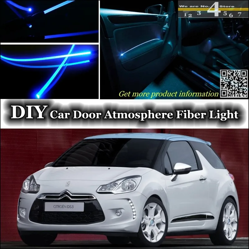 Для Citroen DS3 2009 ~ 2015 внутренний окружающий свет тюнинг атмосферное