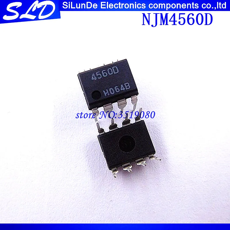 Бесплатная доставка 50 шт./лот NJM4560D NJM4560 4560D 4560 DIP8 новый и оригинальный|Запасные