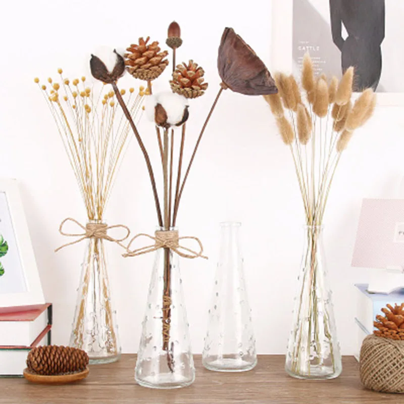 Скандинавская прозрачная стеклянная ваза в форме тыквы домашние украшения цветы