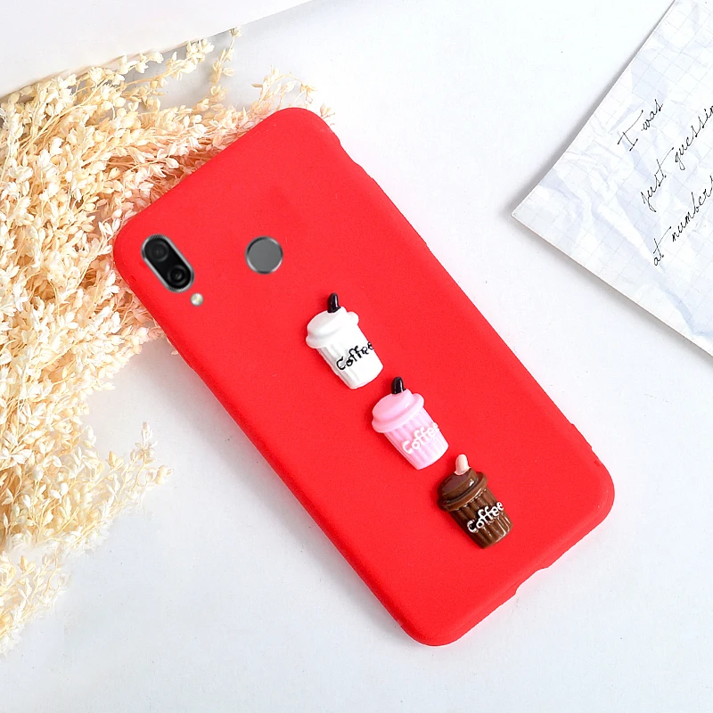 Cute Candy Coffee Case For Huawei nova 3i Cases Silicone Soft Back Cover 3 i nova3 nova3i Shell 3D Milk |