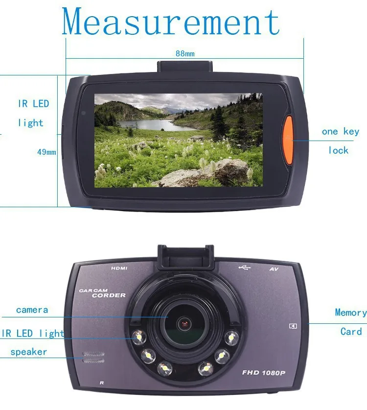 2.7&quot G30 HD 1080P Car DVR Novatek 96220 Camera Vehicle Recorder Dash Cam With Motion Detection Night Vision G-sensor | Автомобили и