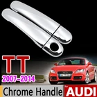 Для Audi TT 8j 2007-2014 Хромированная ручка комплект отделки TTS TT RS Coupe 2009 2010 2014 MK2 автомобильные аксессуары наклейки стайлинга автомобилей