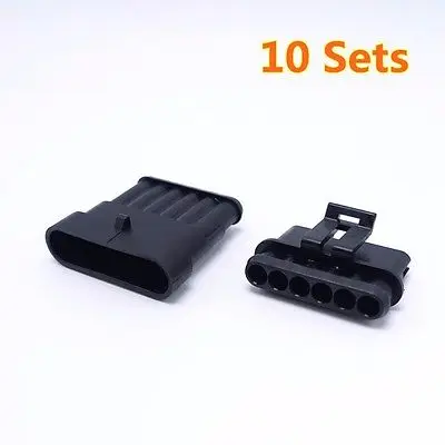 10 комплектов 6-контактный разъем AWG водонепроницаемый штекер серии 1 5 гнездовой