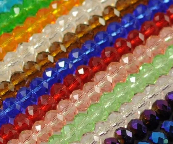 Прозрачный белый черный микс 8 мм 500 шт./лот смешанные стеклянные бусины граненые