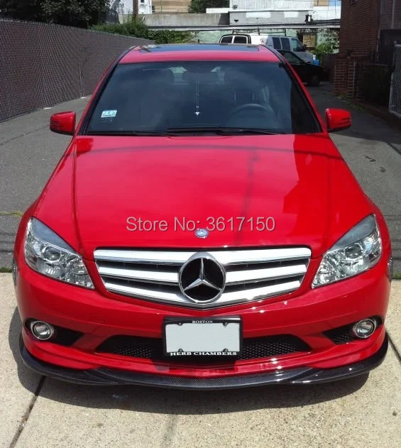 Передний спойлер W204 из углеродного волокна для C63 AMG 08 10 CS Style (подходит или