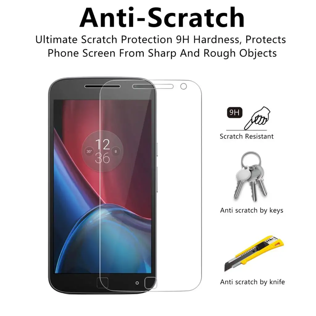 2.5D 0,26 мм 9H Премиум Закаленное стекло для Motorola Moto G4 Plus защита экрана закаленное защитное стекло для Moto G4 Plus