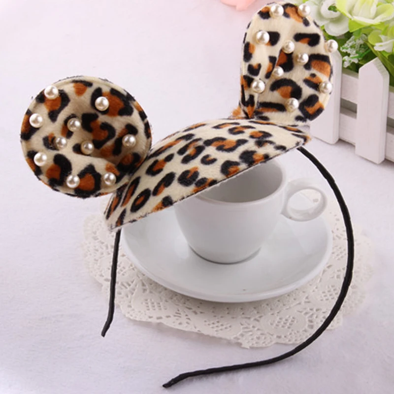 Disney новые уши Минни Маус повязка на голову для девочек жемчужный ободок волос