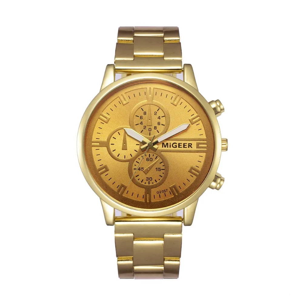 Мужские часы LD Модные Аналоговые кварцевые наручные из нержавеющей стали с