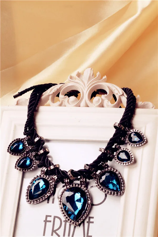 Moonso 2017 Роскошные модные короткие ожерелья и подвески цепочка для женщин плетеная