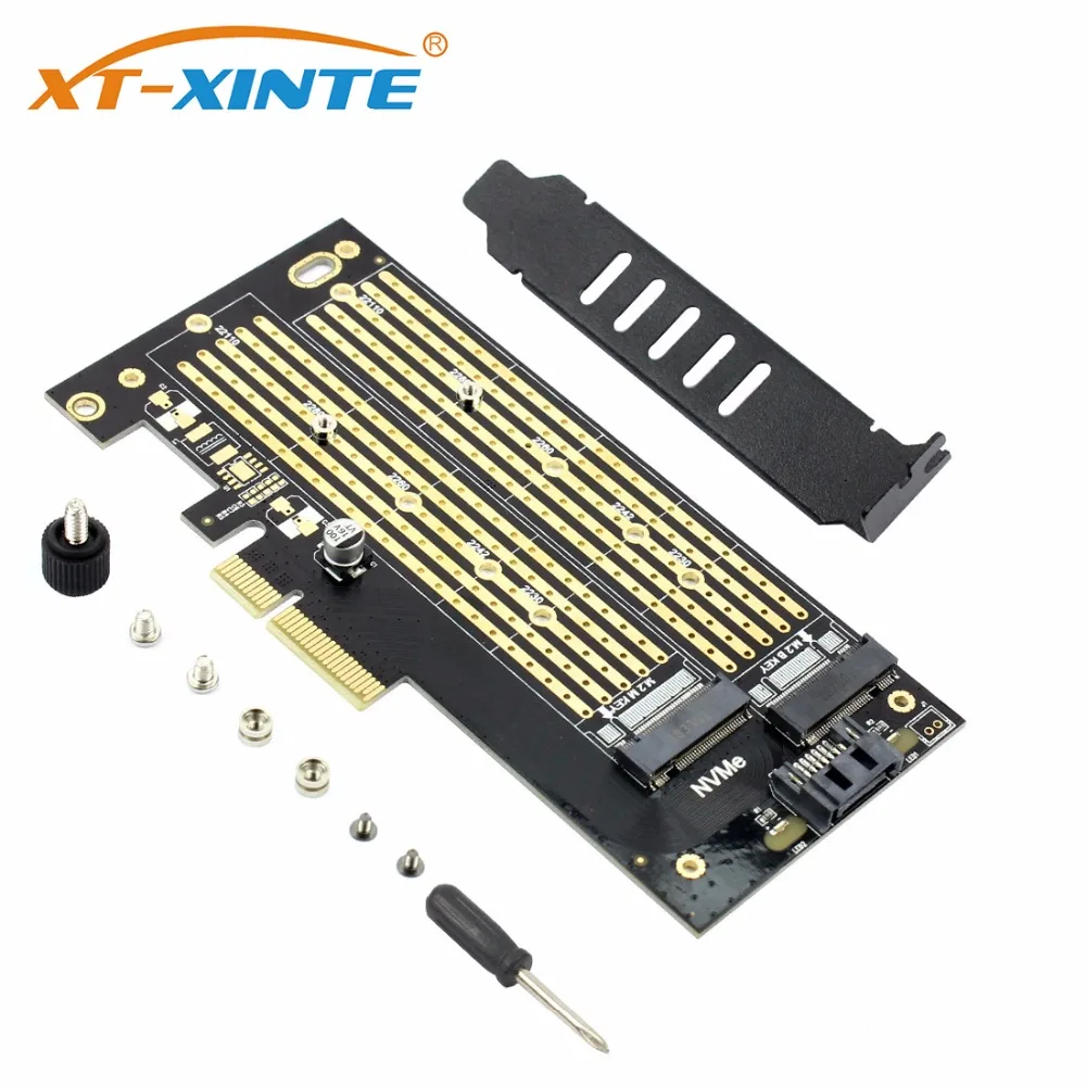 SK6 M.2 SSD к PCIE X4 адаптер M ключ B двойной интерфейс карты Suppor PCI Express 3 0x4 для NVMe 2230-22110