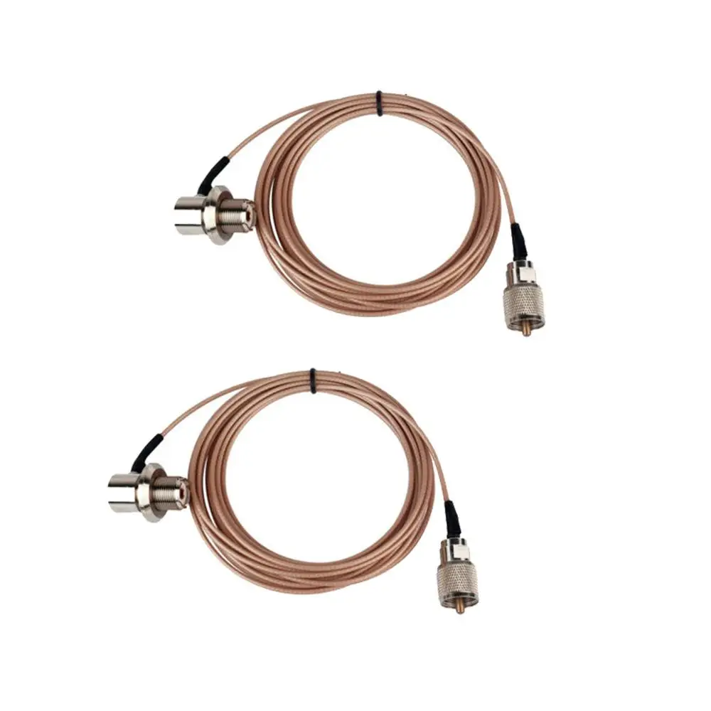 

2Pcs 5M Coaxial Cable UHF/PL-259 Male to Female for YAESU MOTOROLA Radio Antenna