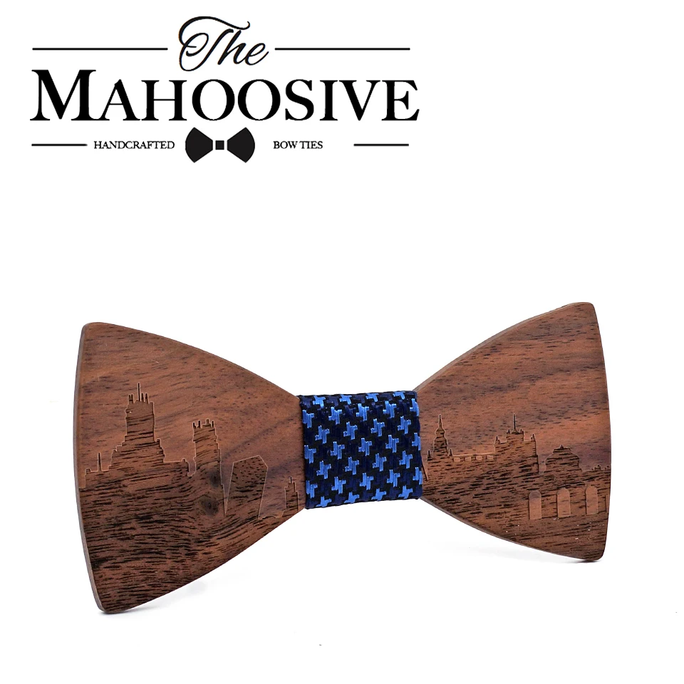 Новинка 2018 городской стиль Мадрида мужские свадебные костюмы деревянный галстук