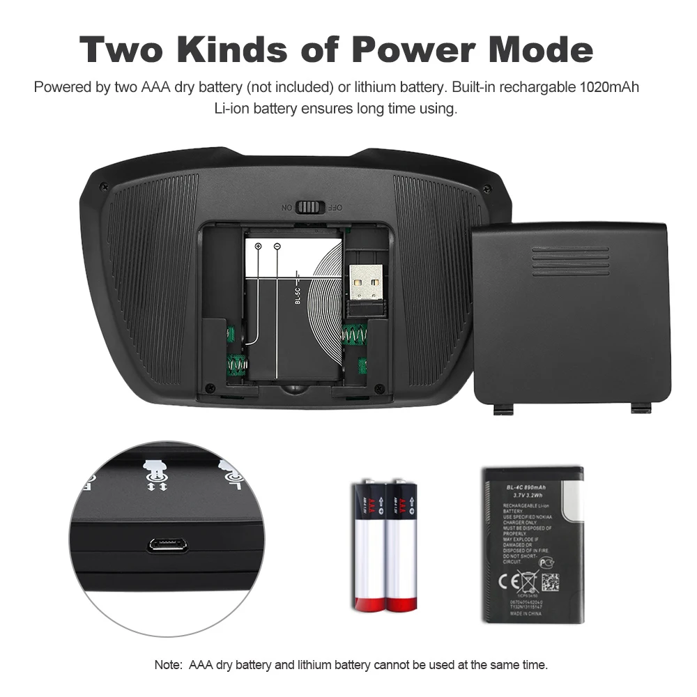 2 4 ГГц беспроводная клавиатура с подсветкой сенсорная мышь ручной пульт