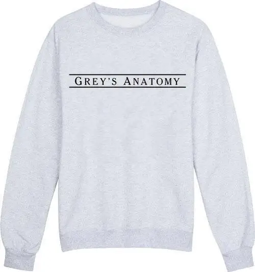 GREY'S ANATOMY толстовка унисекс Толстовка Moletom Do пуловеры tumblr повседневные топы Greys Anatomy Толстовка модный джемпер - Цвет: Grey