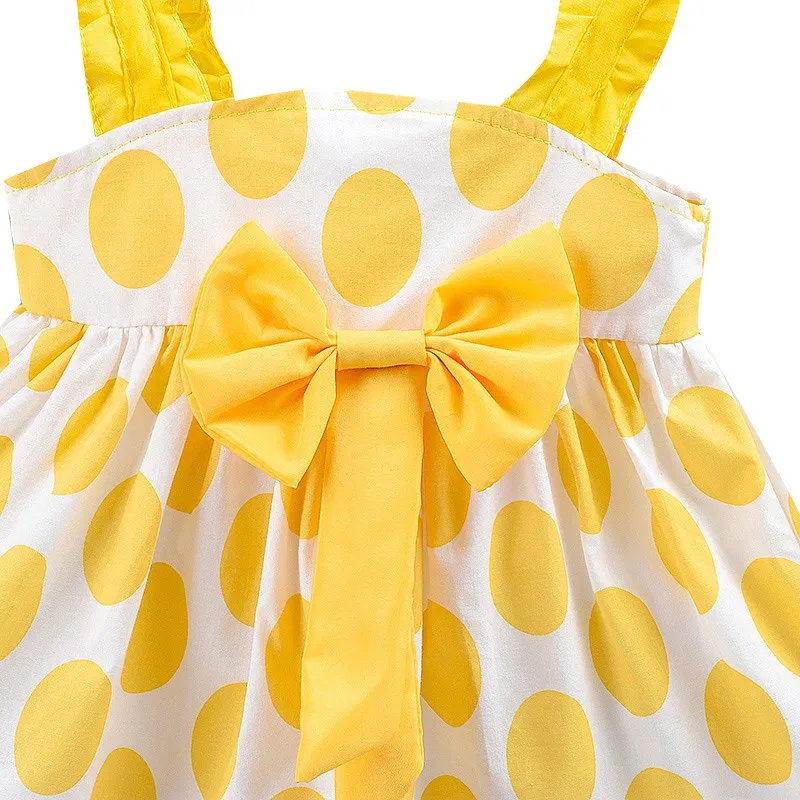 

2019 Girl Dress Summer Baby Girls Dress Strap Dot Pattern Casual Cotton Dress Kids Toddler Princess Sundress
