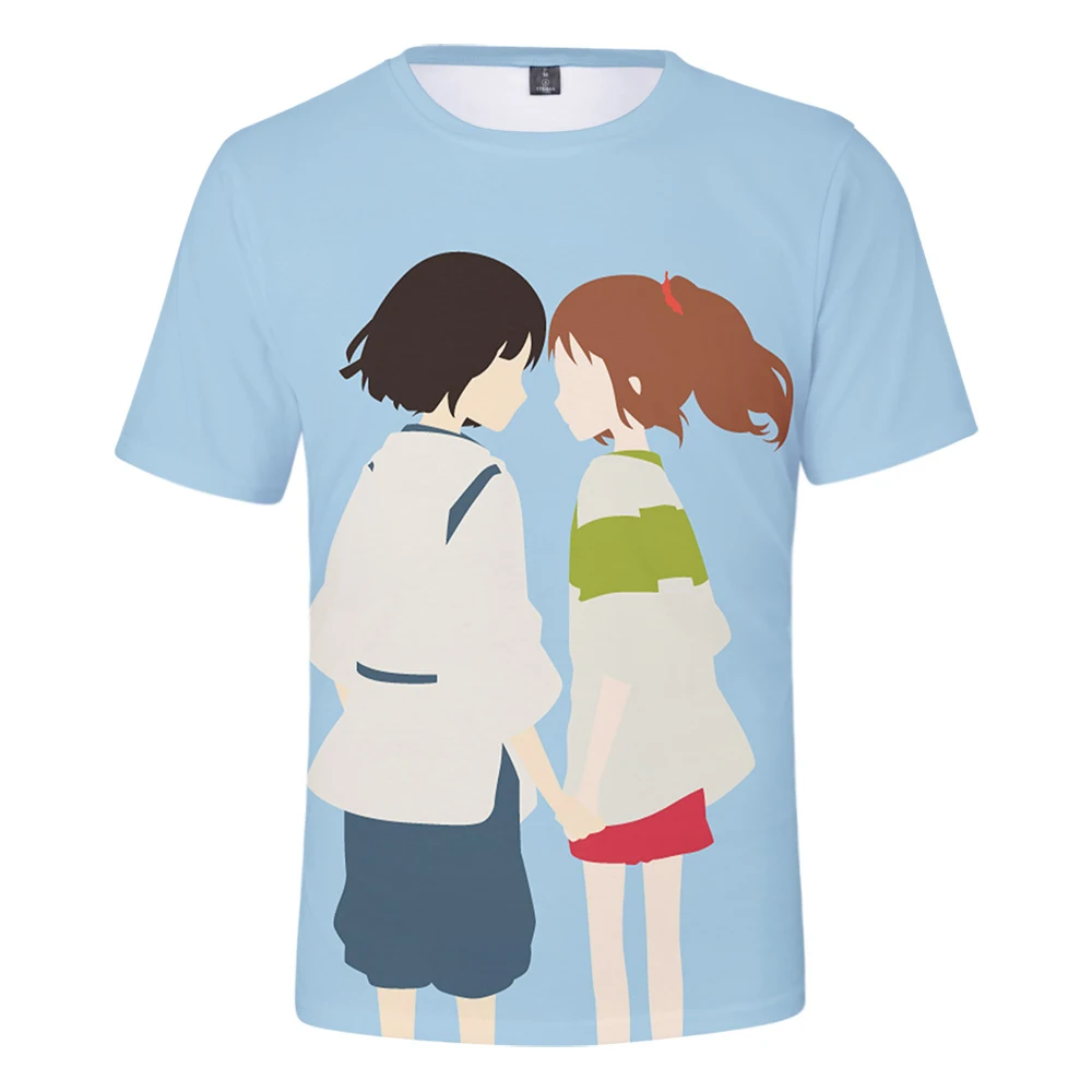 

Aikooki New Spirited Away T shirt Men/Women Fashion Casual Harajuku Anime T shirt Print Spirited Away Short Sleeve T-shirts Tees
