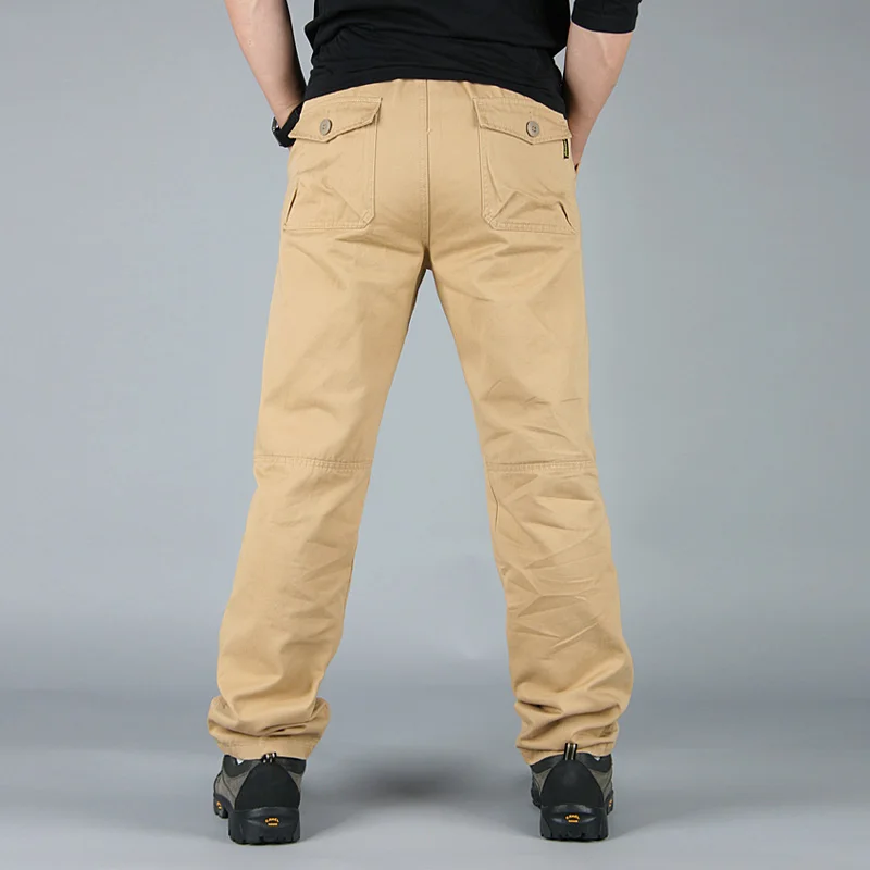 Высококачественные хлопковые повседневные мужские брюки карго для бега