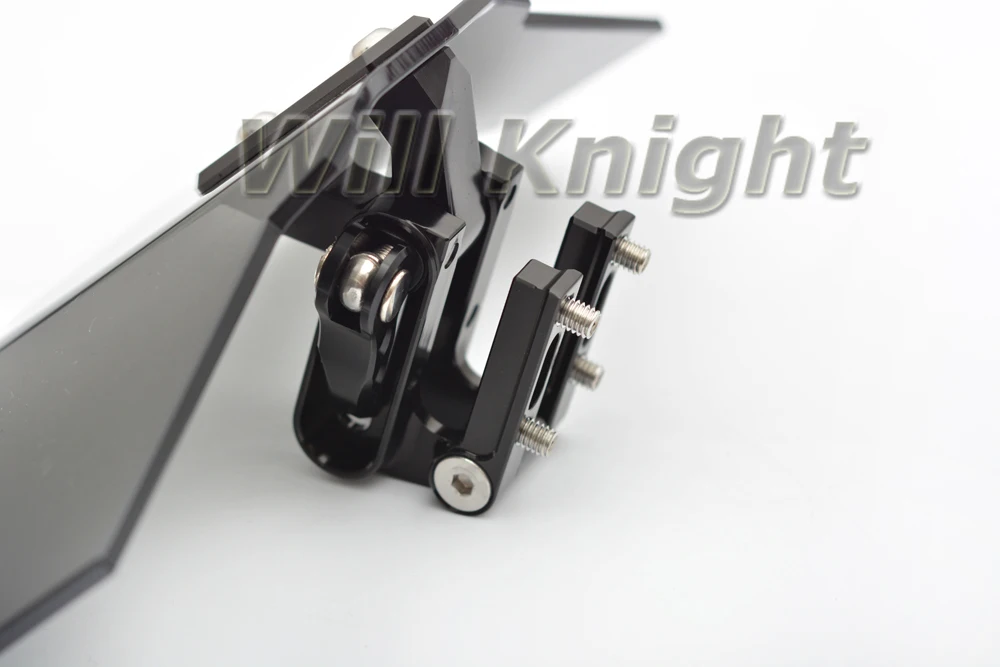 Регулируемое ветровое стекло с воздушным потоком черный Болтовой Регулируемый