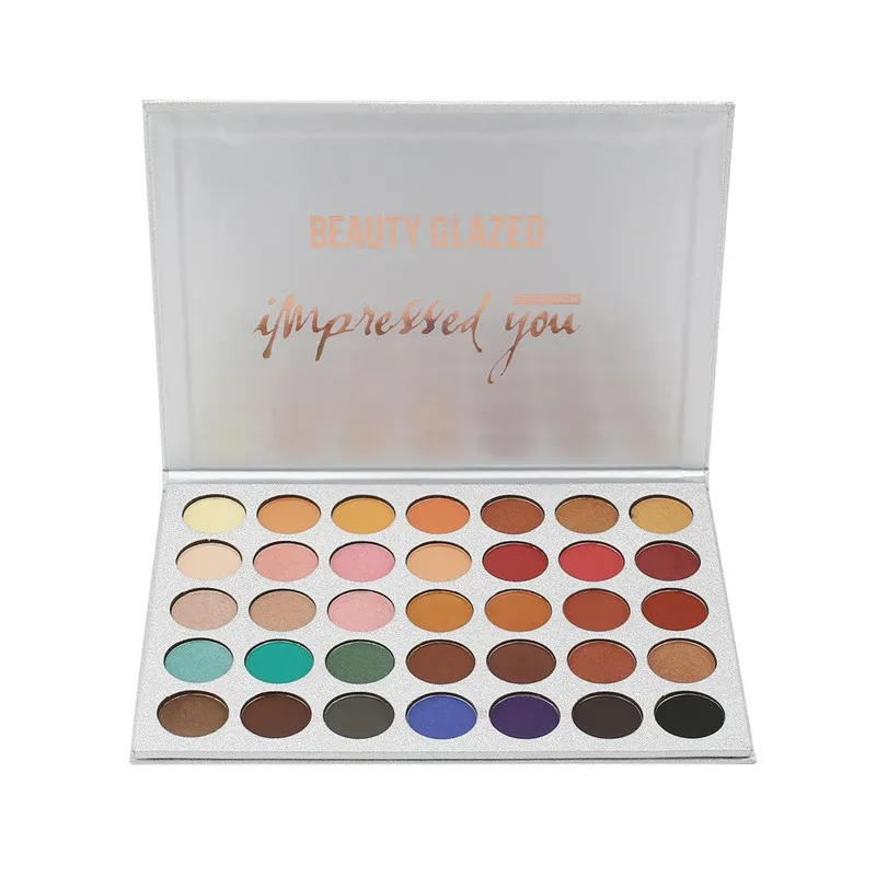 35 цветов Пудра Тени для век пигментированная палитра водонепроницаемый микс