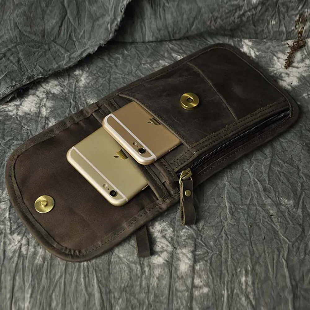 Поясной ремень из воловьей кожи Crazy Horse/Oil Fanny Bag винтажный кошелек сумка