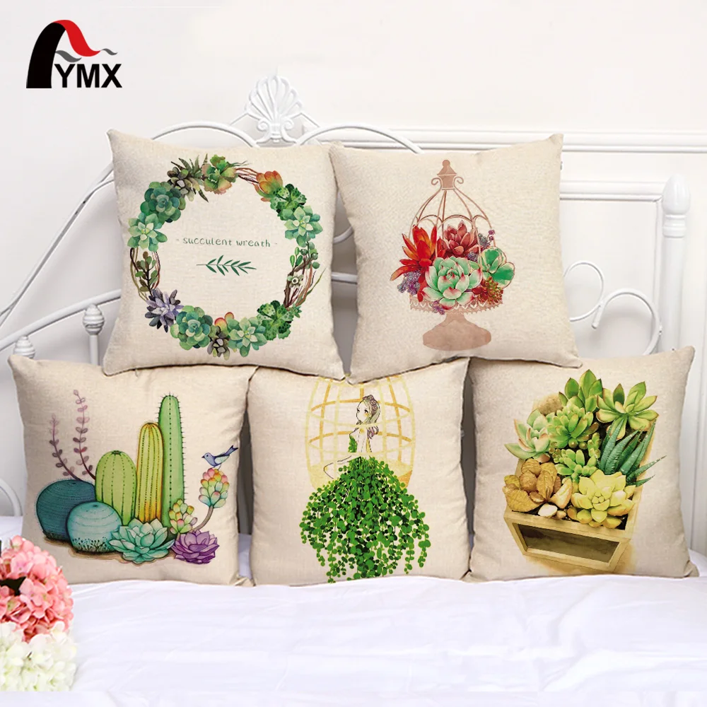 Наволочка для подушки 45 х45 см из хлопка и льна|cushion cover|sofa cushion coverdecorative covers |