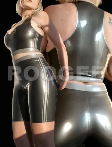 Latex Suits Clothings For Women top&shorts