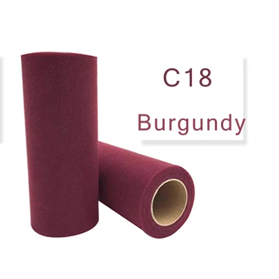 Color C18 25yd/рулон 15 см Тюль Кружево день рождения свадебное украшение подарочная упаковка Merry Christmas события принадлежности для детского душа слоеная юбка DIY - Цвет: Color C18