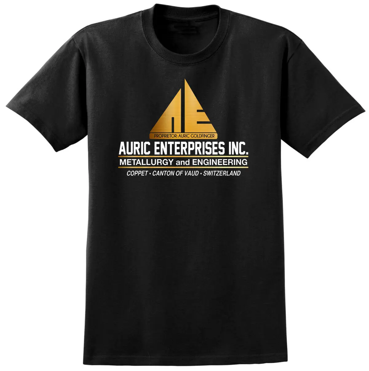 Auric industries James Bond Inspired t shirt 007 Мужская футболка в стиле ретро с кинофильмом новая