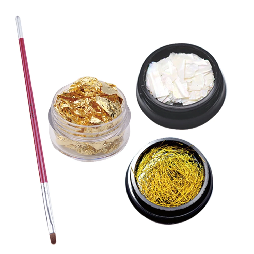 Kits13 MIZHSE 18 мл; Гель-лак для ногтей набор лака хлопья фольги блестки Маникюр вымачивать праймер основа Топ Укрепляющий гель для украшения ногтей - Цвет: Kits13