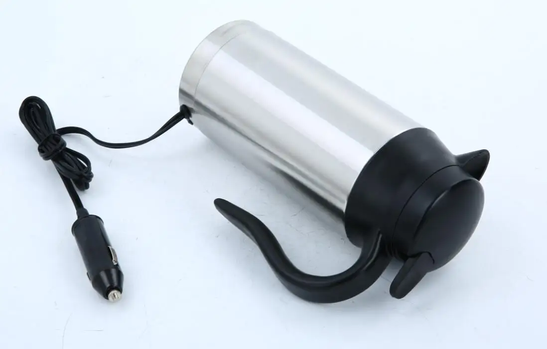 Convenient Car Kettle 12V & 24V Stainless Steel Electric Heating Insulation Cup Travel Pot|Вакуумные фляги и термосы| |