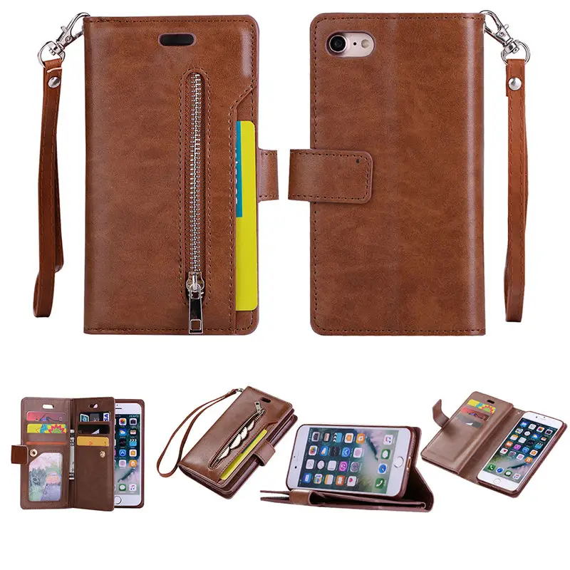 Для Hoesje iphone 6 Чехол-книжка для телефона чехол для iphone 6s кожаный роскошный чехол-кошелек для 9 карт чехол для iphone 6 6s Plus чехол-сумка