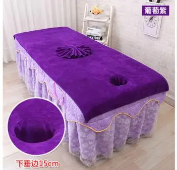 Хлопковое мягкое впитывающее полотенце для кровати салона красоты с отверстиями