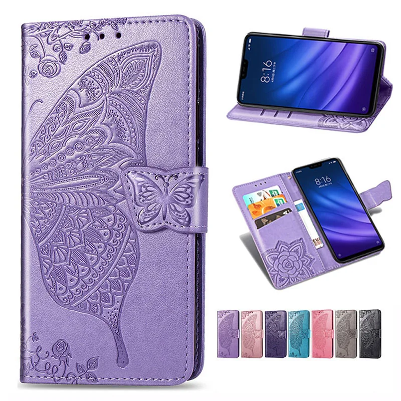 Xiaomi mi 8 Lite чехол Флип Роскошный кожаный кошелек задняя крышка силиконовый для