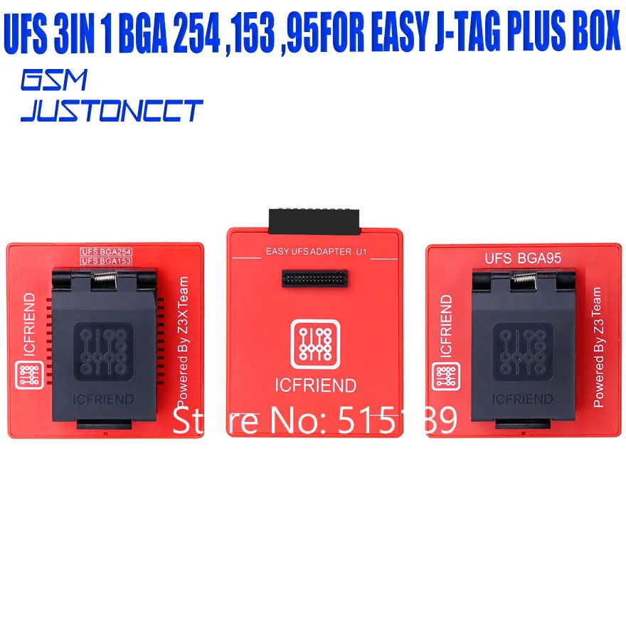 

Original UFS adapters socket ICFriend ICs-UFS 3 IN 1 BGA254 BGA153 BGA95 For EASY JTAG PLUS Box