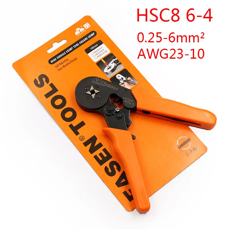 Саморегулирующиеся мини обжимные плоскогубцы FASEN HSC8 6 4 0 25 мм2 прямые немецкие