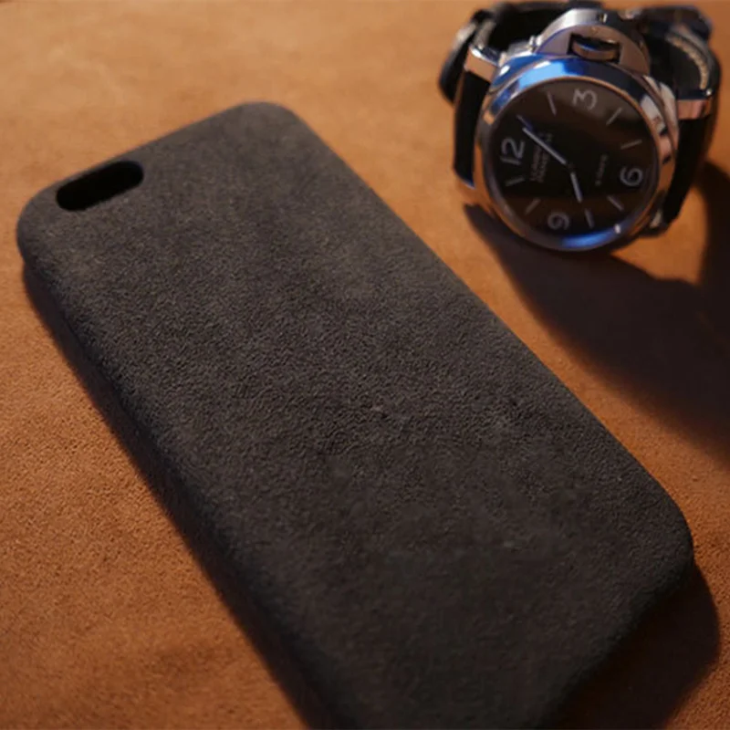 Чехол для iPhone 7 8 plus X XS Max XR Роскошный итальянский замшевый тканевый чехол пушистый