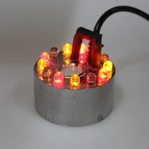 Jiguoor 12 светодиодный цветной светильник, ультразвуковой генератор тумана, для очистки воды, фонтанов, пруда, постоянный ток 24 в