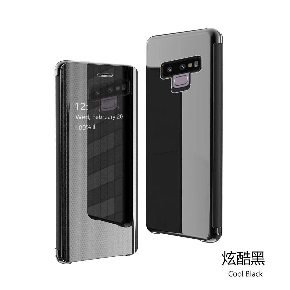 Зеркальный умный флип-чехол для samsung Galaxy S9 S8 Plus S7 S7Edge Note 8 9 вертикальный зеркальный защитный чехол-подставка для телефона