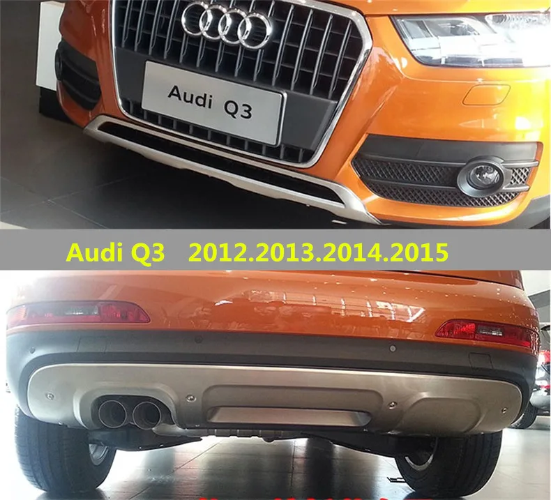 Jioyng для Audi Q3 2012- Передний+ задний бампер диффузор бамперы для губ) класса-premium на опорная плита из нержавеющей стали