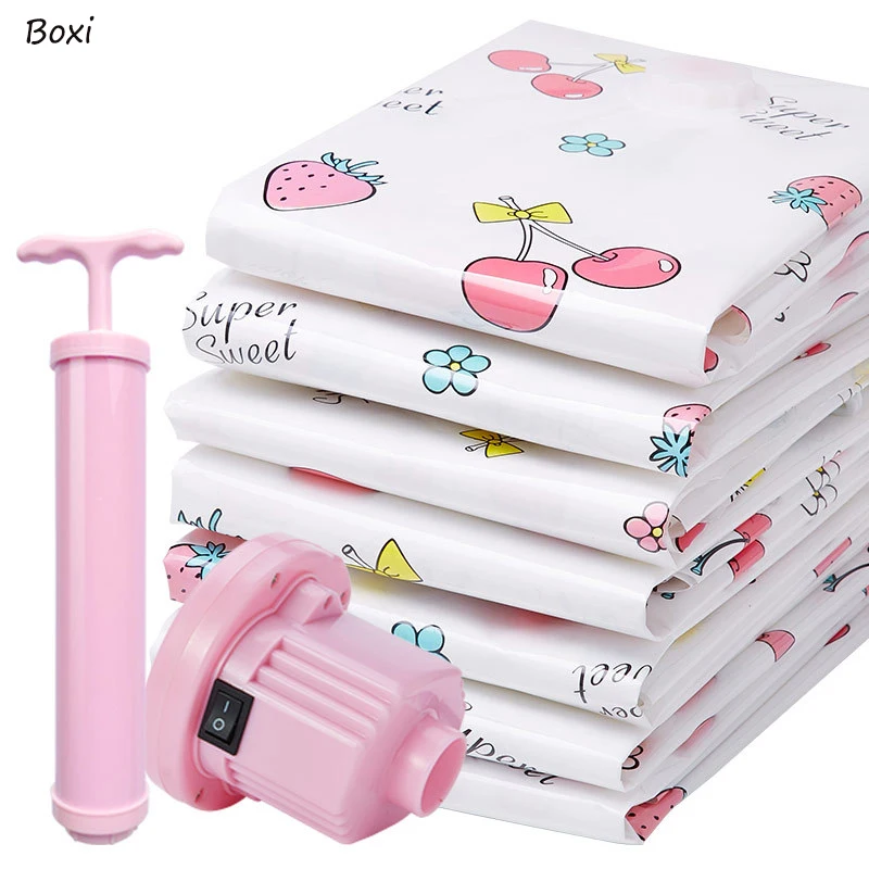 Boxi 4 шт/10 шт./компл. утолщенная вакуумная сумка для хранения Бесплатный ручной