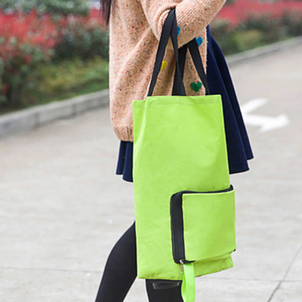 New High Capacity Shopping Food Organizer Trolley Bag On Wheels Bags Folding Portable Buy Vegetables | Багаж и сумки