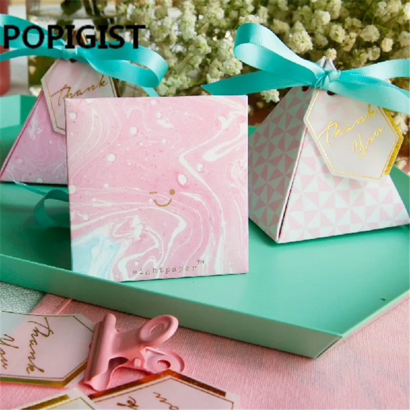 Двусторонняя розовая креативная коробка для конфет с принтом детского душа