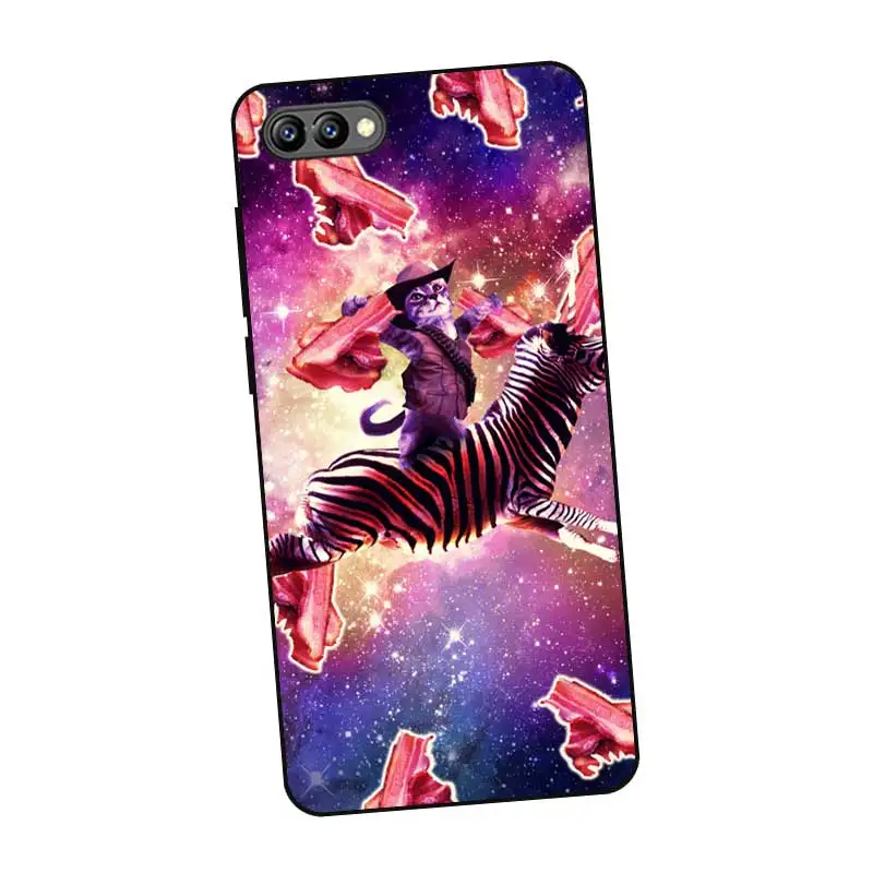 P169 Pizza Cat Black Silicone Case Cover For Huawei Honor 6A 6C 6X 7C 7X 8 Lite Pro |