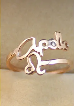 Hot Simple delicate creative trendy fine Titanium steel personality The series 12 constellation Leo women's Rings for women R029 |