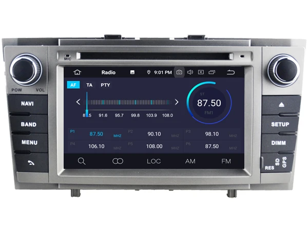 Четырехъядерный Android 9 0 автомобильный dvd-плеер для TOYOTA AVENSIS (2008-2013) Автомобильный