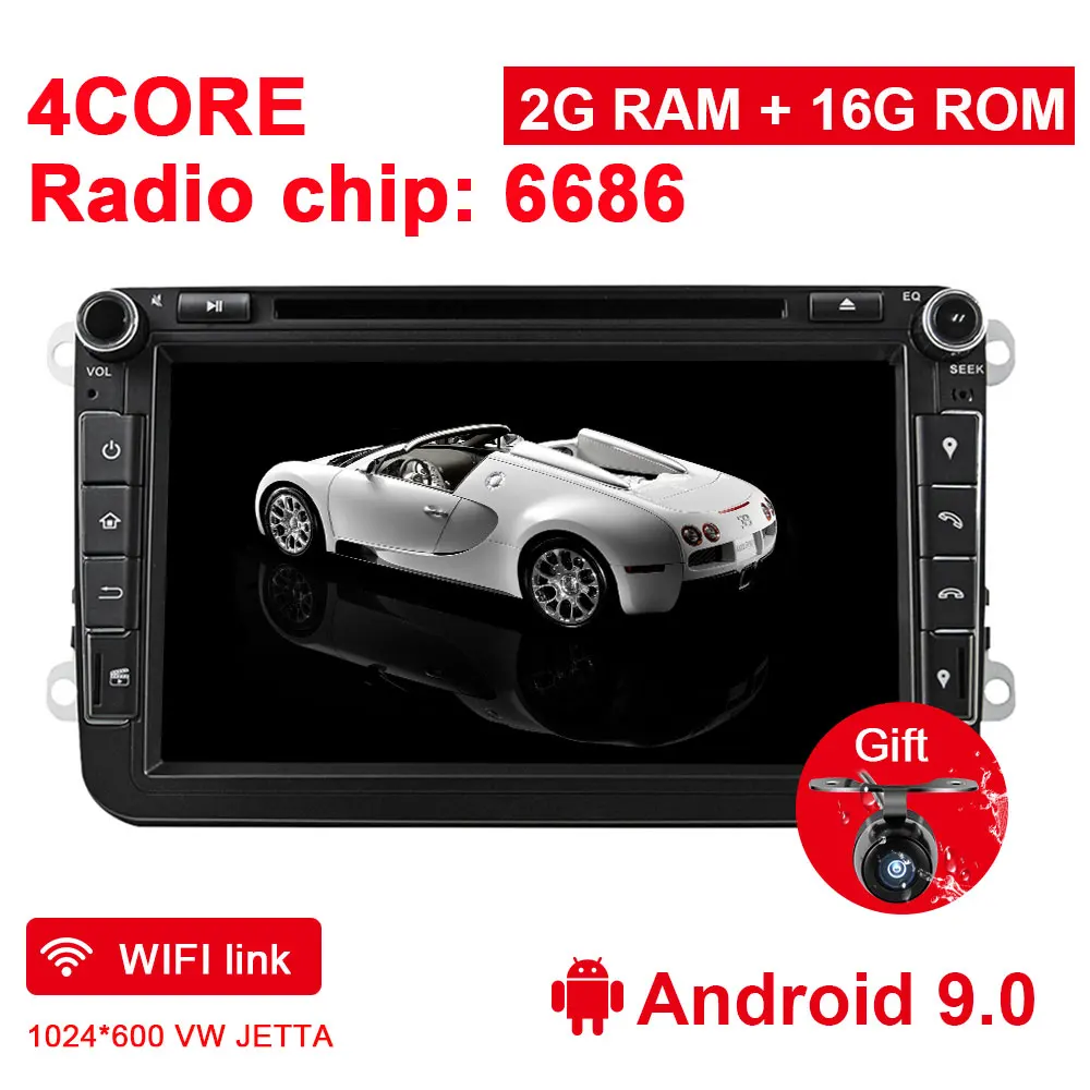 PX30 Android 9.0 Eunavi 2 din Восьмиядерный 4 г 64 г Android 9 автомобильный DVD gps для VW Passat CC Polo GOLF 5 6 Touran EOS T5 Sharan Jetta Tiguan радио dsp - Цвет: PX30 Android 9.0